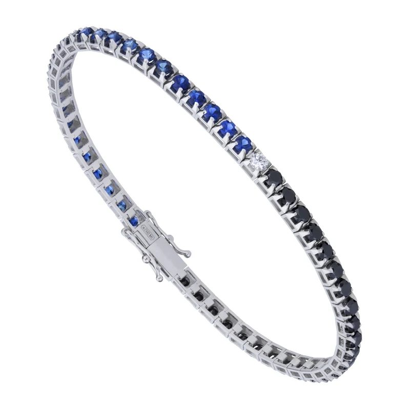 Golay bracciale tennis black e zaffiri con spot bianco BTQ060DBKZB20-22258110065