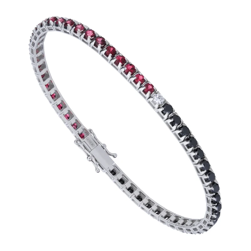 Golay bracciale tennis black e rubini con spot bianco BTQ060DBKRU20-20029110026