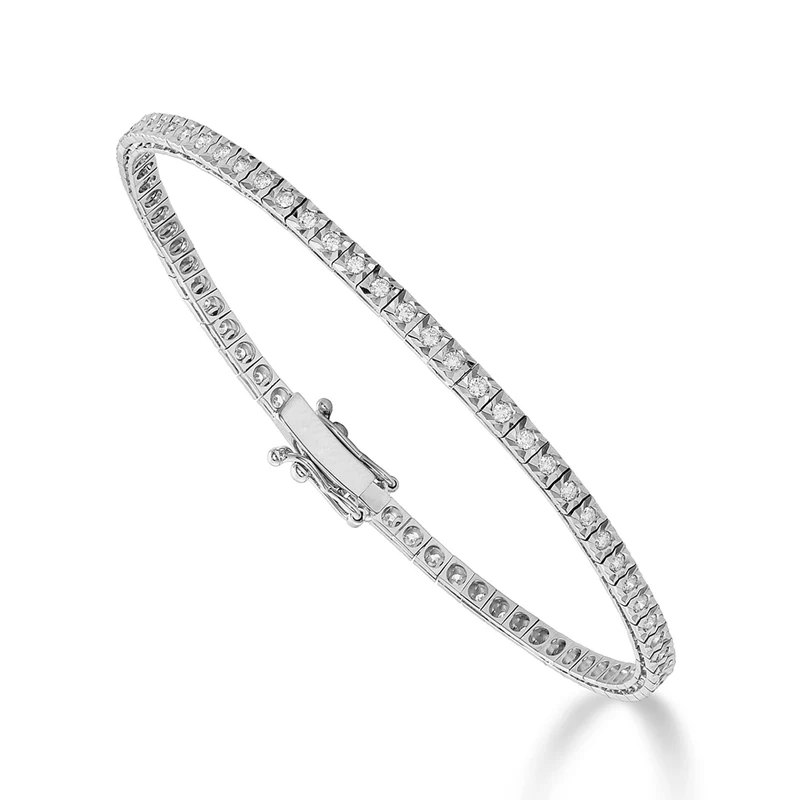 World Diamond Group bracciale tennis castone a stella nuovo ct. 0,83 BTQ040080WDI1-25009110063
