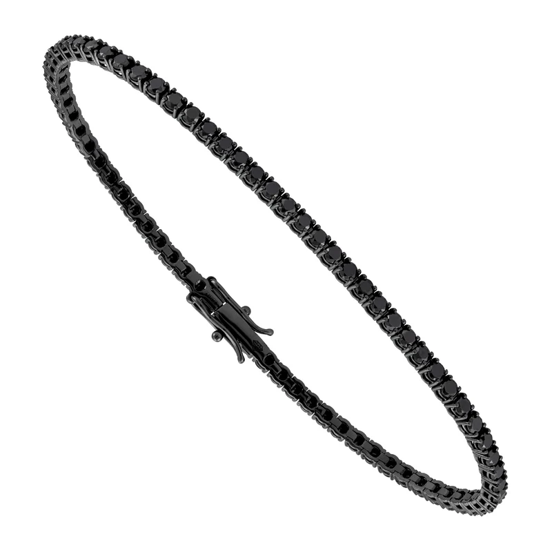 World Diamond Group bracciale tennis castone a filo d.black 17,5cm BTF001BK1-175-24060110087