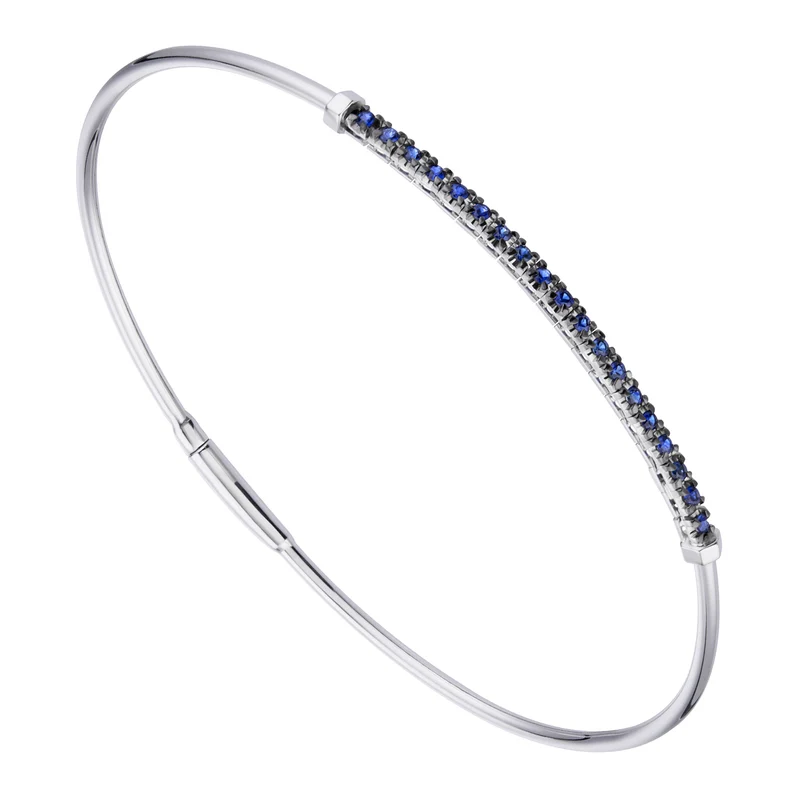 Golay bracciale schiava castone quadro con zaffiri blu BSCQ010030ZB