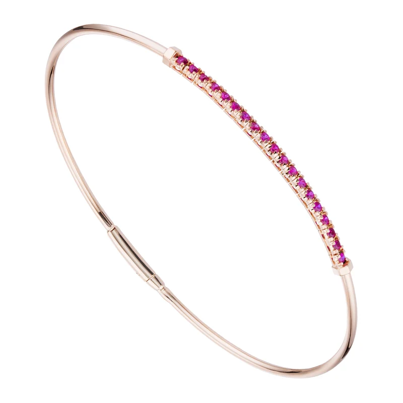 Golay bracciale tennis quadro con schiava rubini BSCQ010030RU