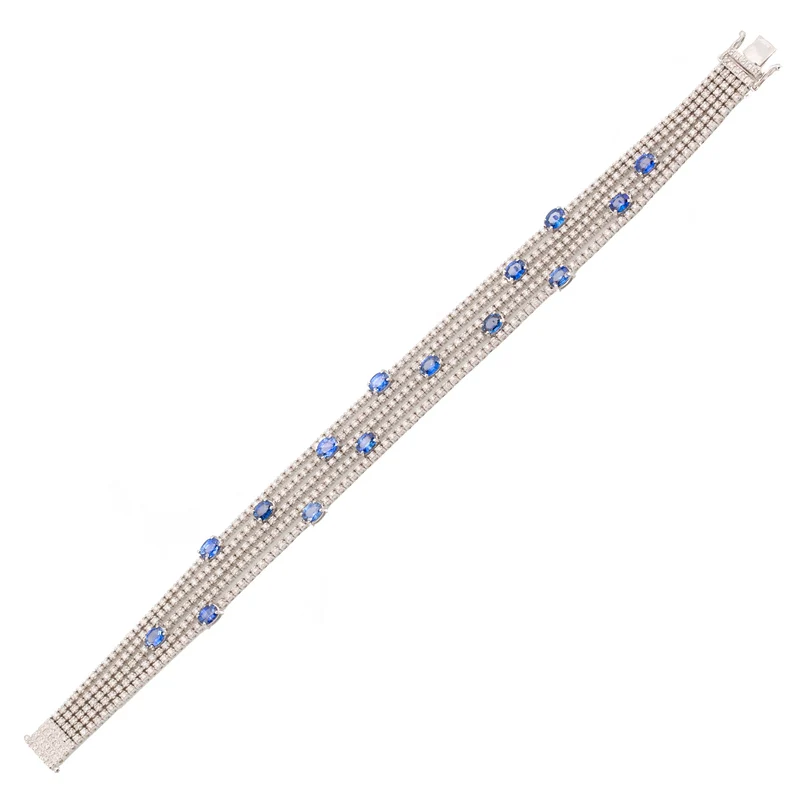 Golay bracciale 5 file tennis quadro BRDMBTL05-18155000070