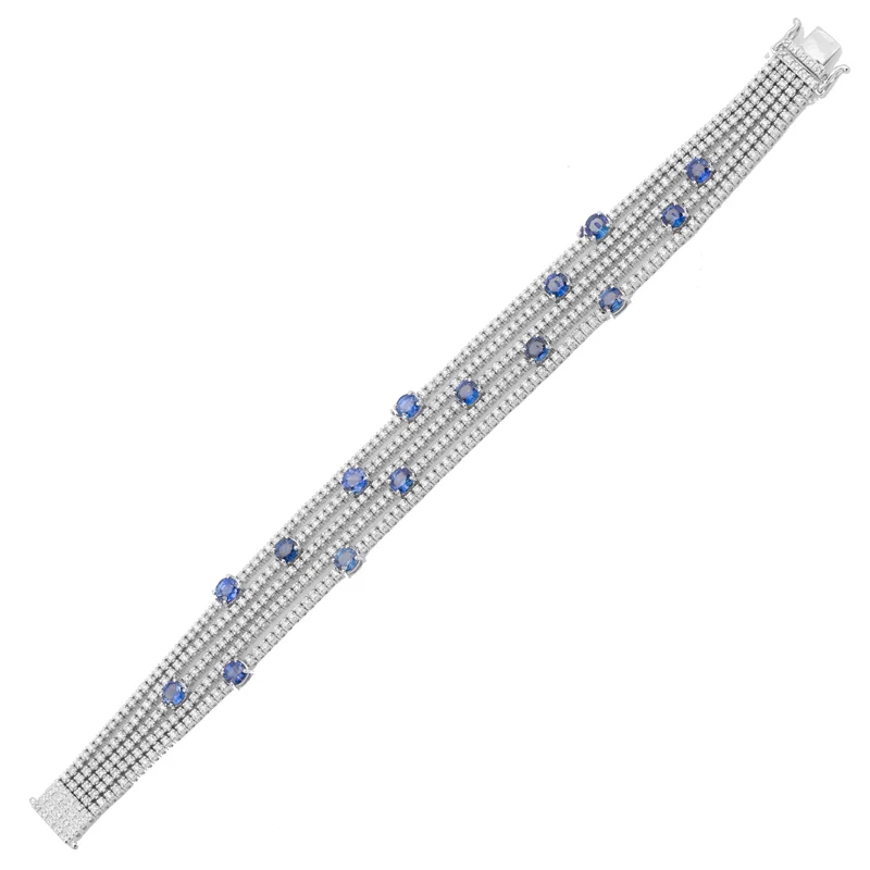 Golay bracciale 5 file tennis quadro diam bianchi con sp BRDM118E5-21020110003