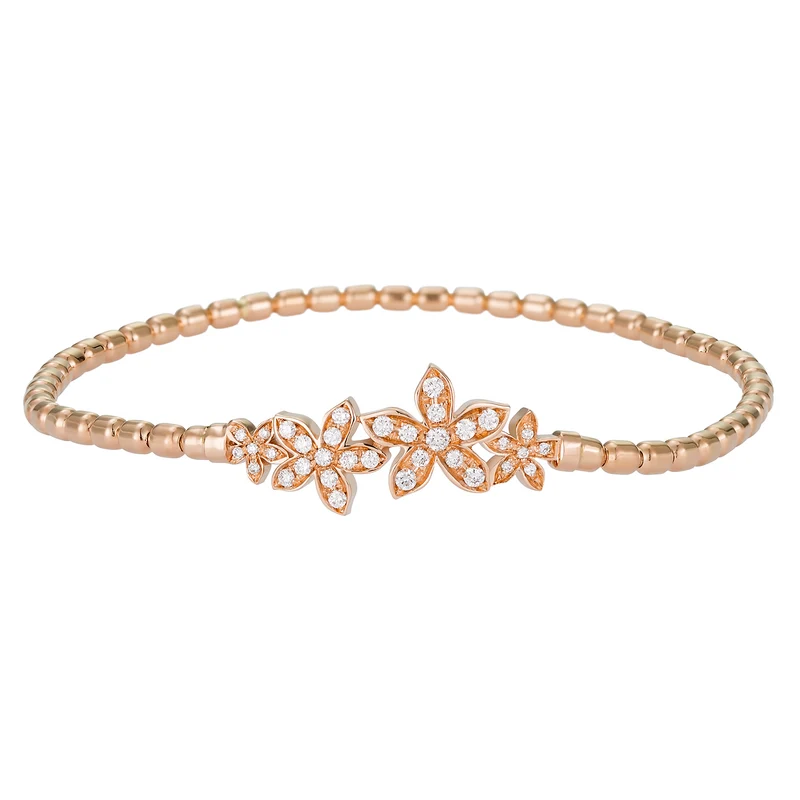 Golay bracciale a molla anthea con fiori e diamantini BPV021DI4-20217000032