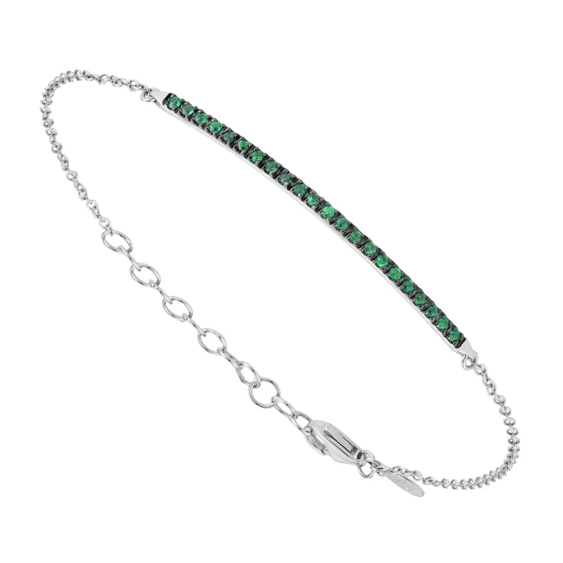 Golay bracciale con barretta smeraldi BGE002-1SME