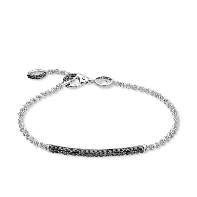 Golay bracciale con barretta ed elementi chiusura pave' BGE001N