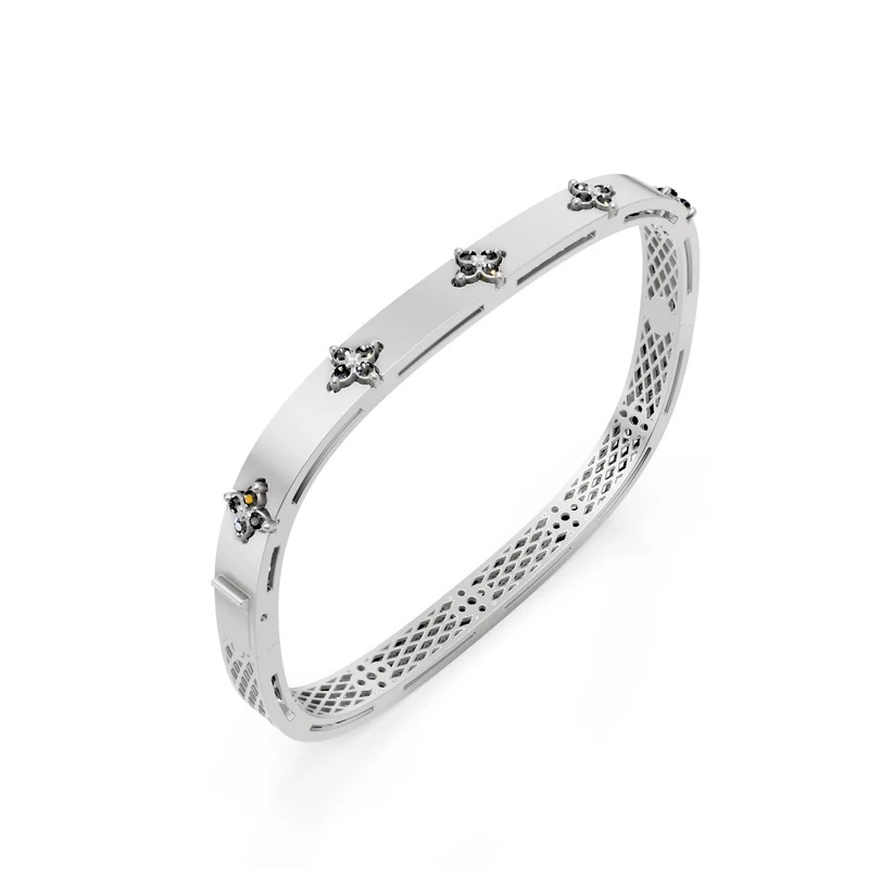 Golay bracciale rigido fascia con d.bk satinato bianco BFFI03BKSB