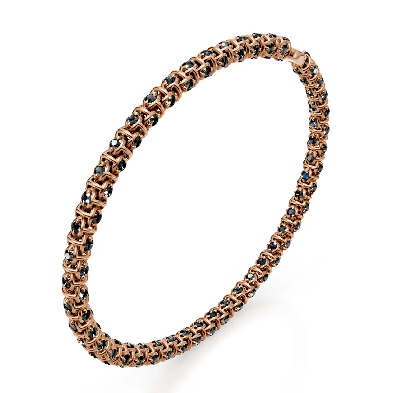 Golay bracciale maglia morbida con diam black ct 0,017 BD540BK0017R-190-25196110372