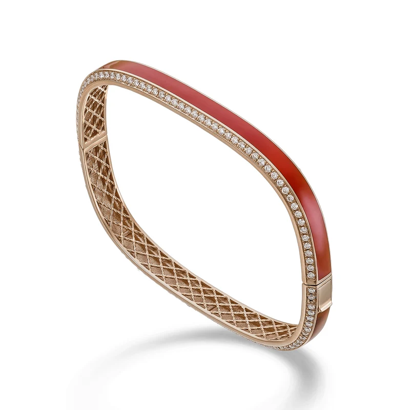 Golay bracciale light cube smalto corallo e diam mm 6,00 BCUB002DICOR-23256110015