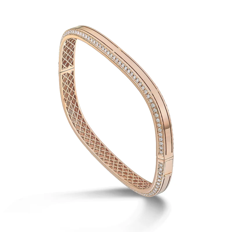 Golay bracciale light cube oro rosa e diamantini mm 6,00 BCUB002DI-23111110019