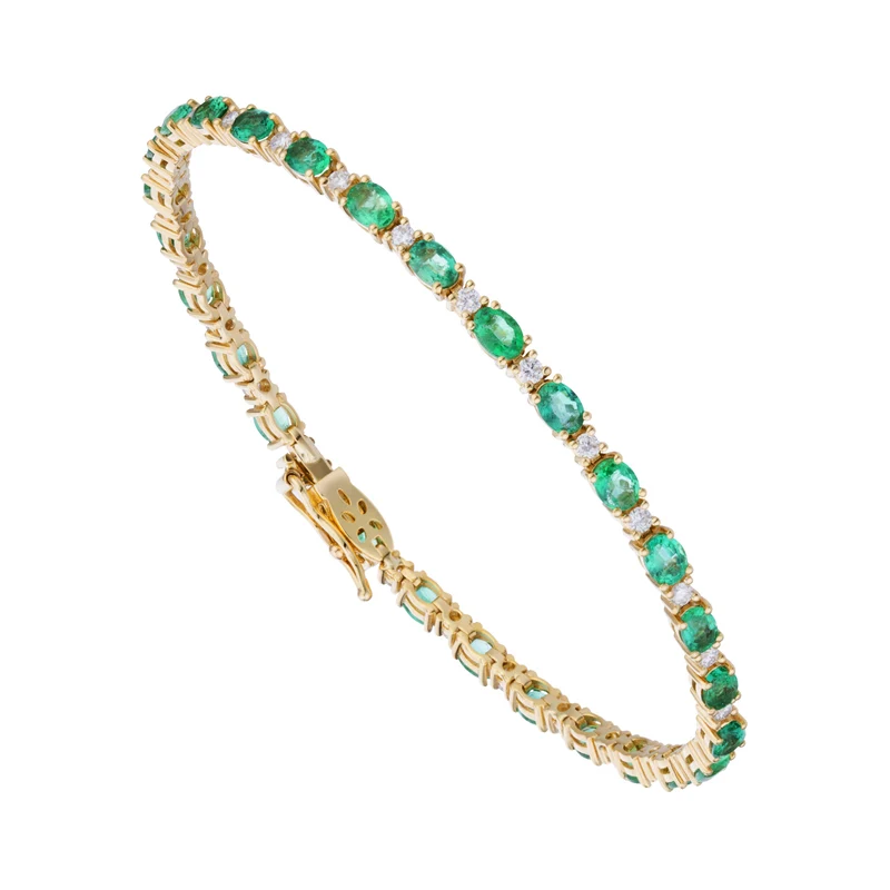 Golay bracciale tennis con smeraldi ovali e diamanti BCT027SMDI1-23272110019