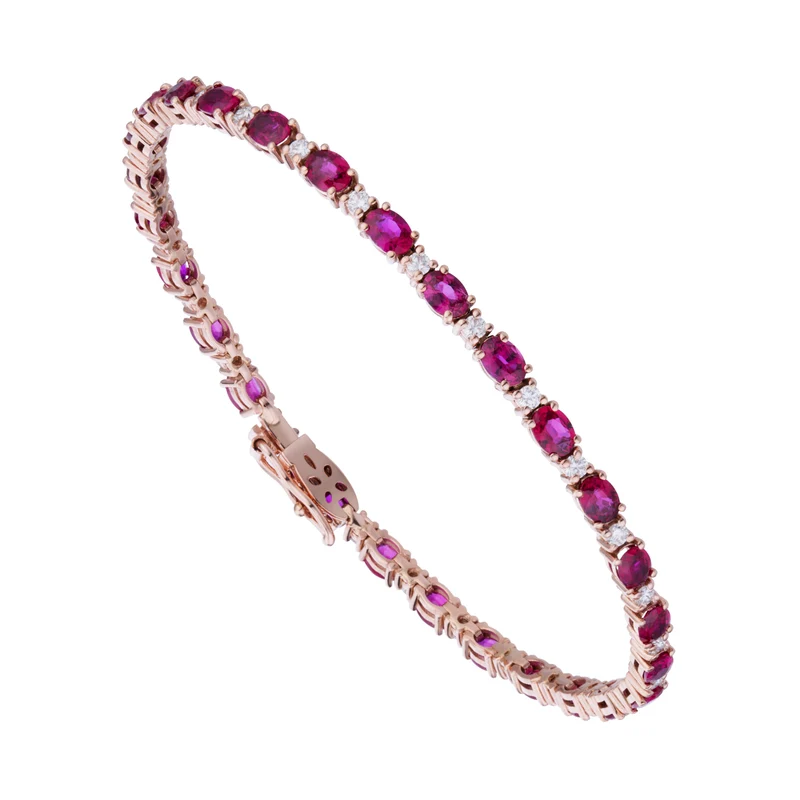 Golay bracciale tennis con rubini ovali e diamanti BCT027RUDI1-24156110021