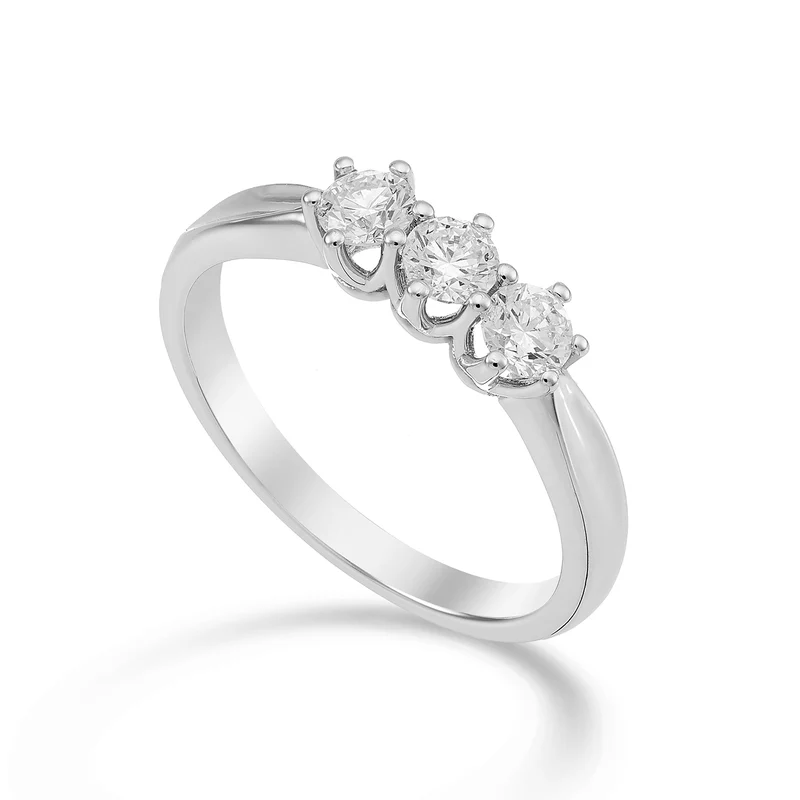 Golay anello trilogy lineare a 6 griffes tot ct. 0,75 ATRL046DI075-23009110078