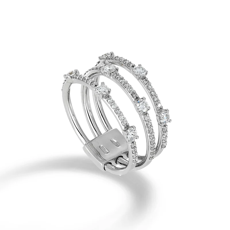 Golay anello multifila tre file diamanti ATM002DI-22286110070