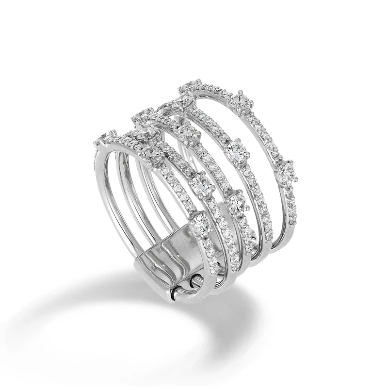 Golay anello multifila cinque file diamanti ATM001DI-22123110054