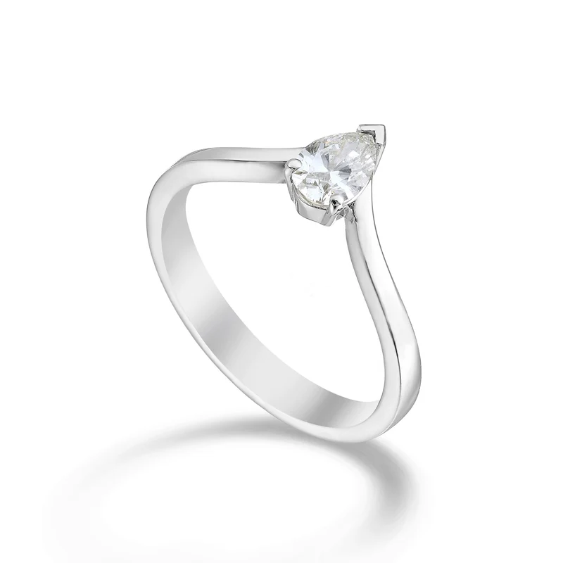 Golay anello solitario diam goccia gambo liscio 0,20ct ASLPS003DI20-23348110057