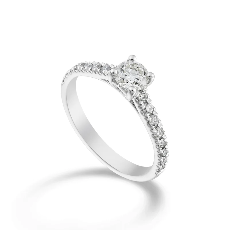 Golay anello solitario con gambo incassato cen. 0,10ct ASLG400DI010-24040110090