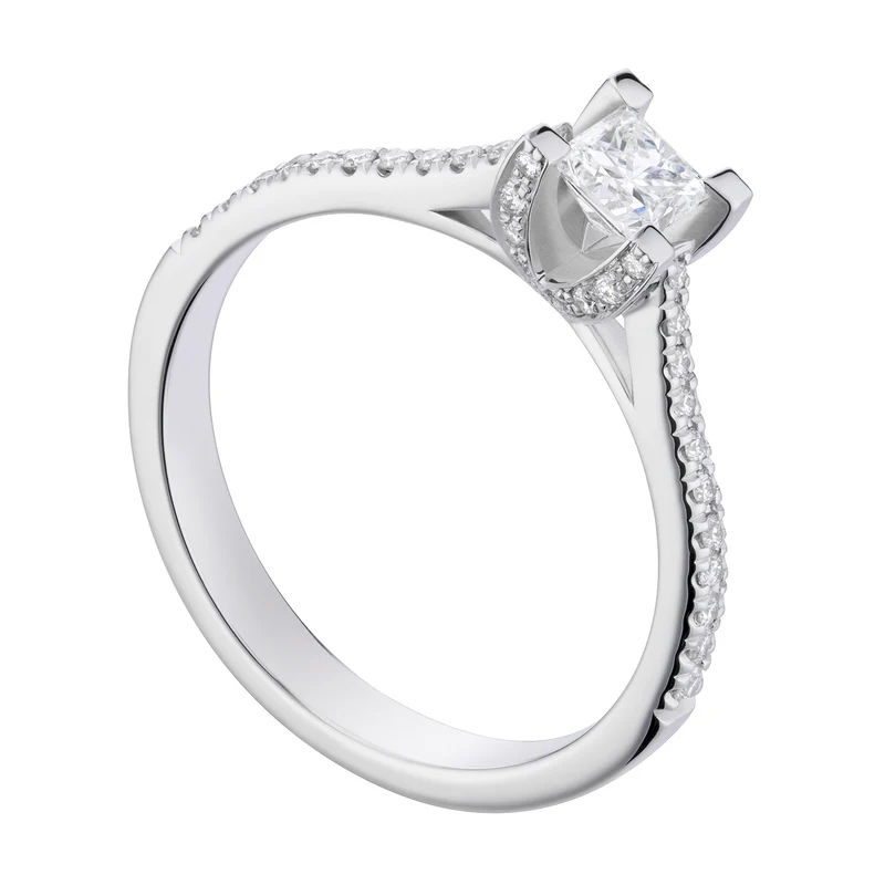 World Diamond Group solitario fm taglio princess castone incassato e d ASLFMP002DI-18263110076