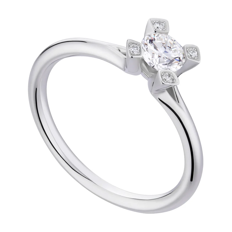 World Diamond Group anello fm griffe incas. g. liscio ct. 0,43-0,52 ASLFM006DI5-19053110021