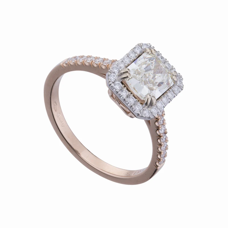 Golay anello cen. fancy emerald contorno diamanti ASLEM001DIFY-22060110017