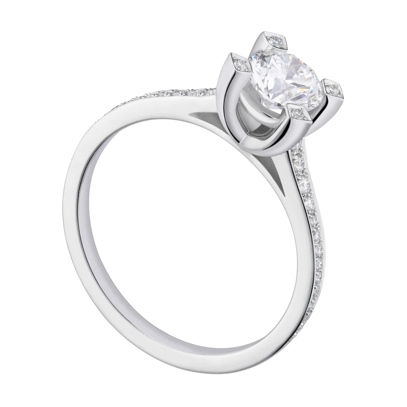 World Diamond Group anello fm griffes incas. gambo pave' ct.0,47-0,56 ASLCFM006ADI4-19199110027