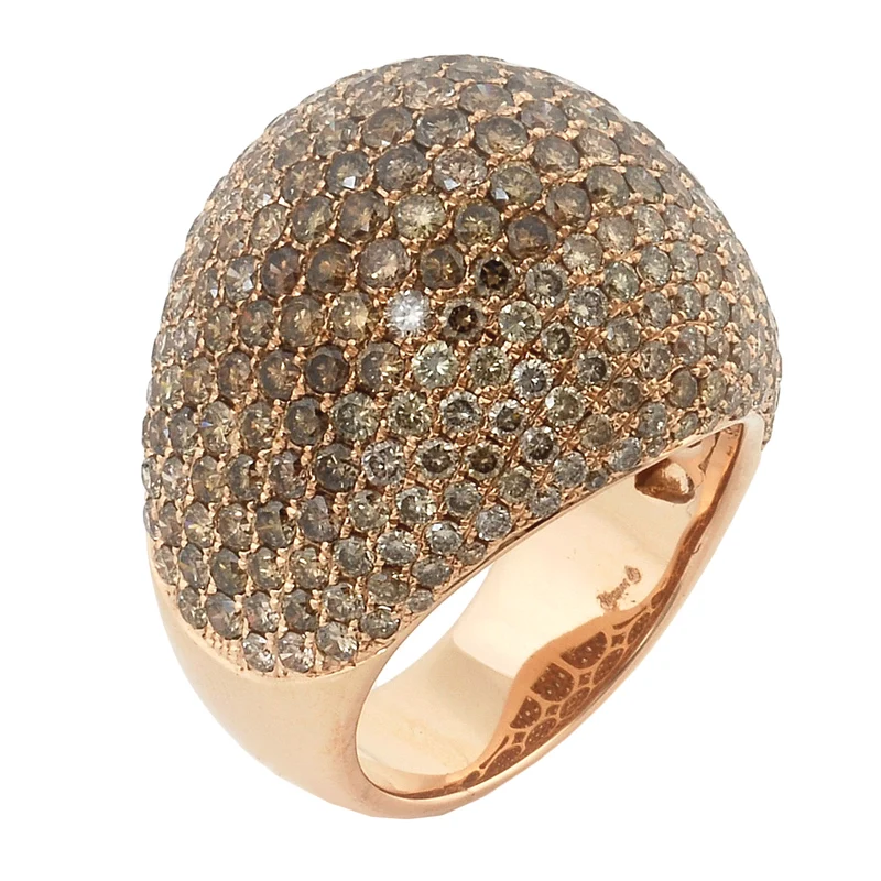 Golay anello fascia pave' oro rosa con diamanti ARTRJ3771R-12087110040