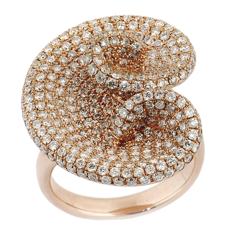 Golay anello pave' fantasia oro rosa con diamanti ARTR8580R-10250000034