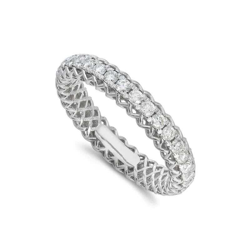 Golay anello girodito lineare a rete diamanti 2,10mm ARTG001DI85-22340110062