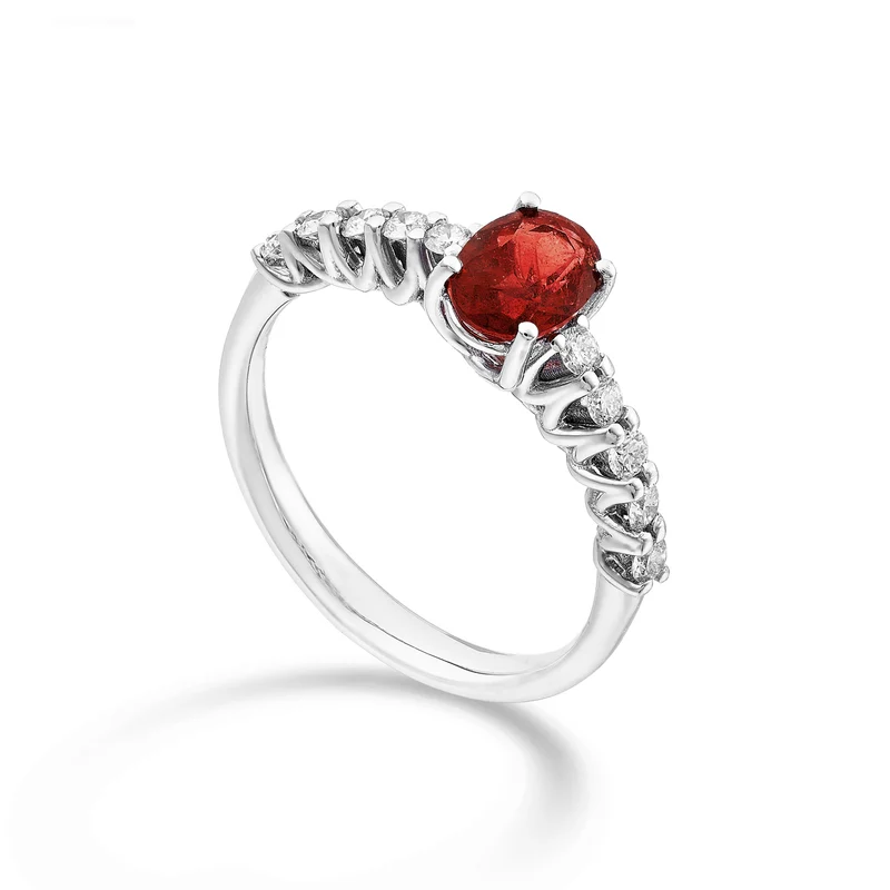 Golay anello riviera lineare centrale rubino ovale 5x4 ARL439DRU54-24124110012