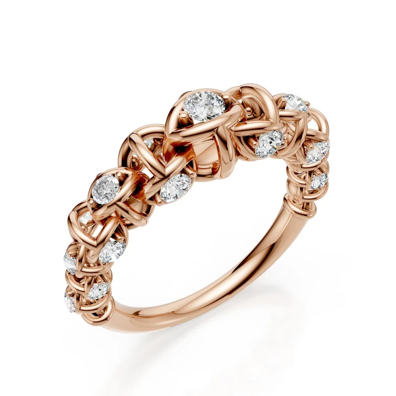 Golay anello riviere scalare lumine' diamanti oro rosa ARD615DR-25010110069