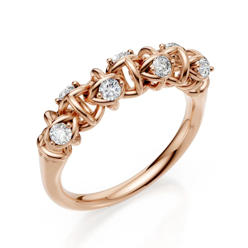 Golay anello riviere maglia morbida diamanti oro rosa ARD540D003R-24345110098