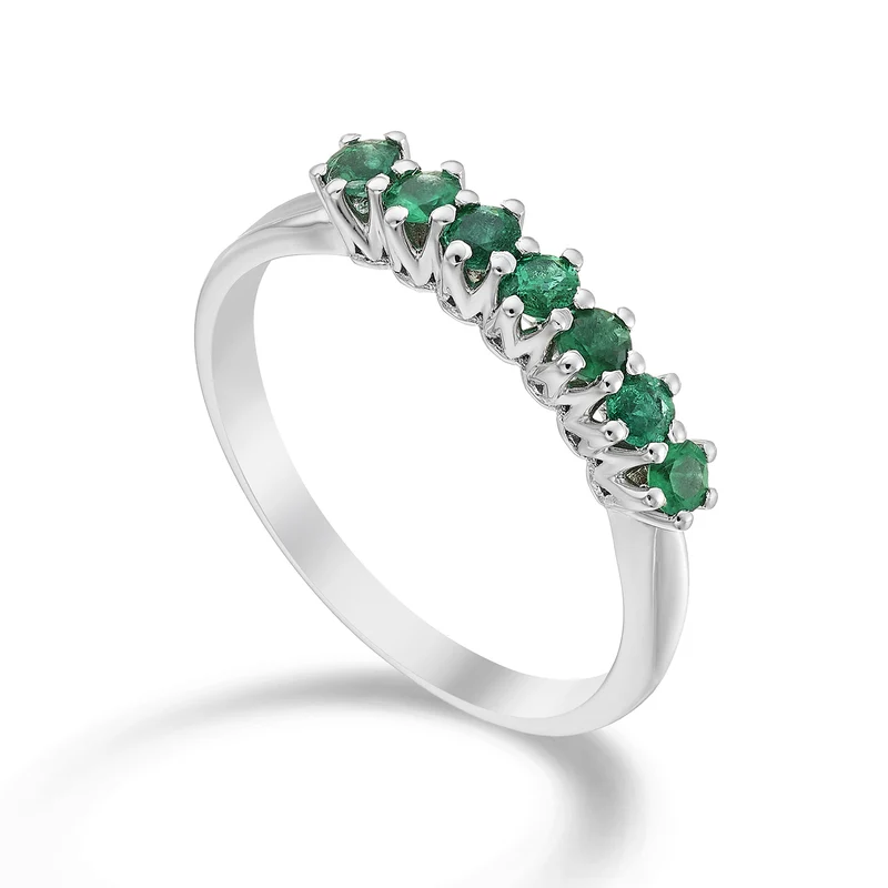 Golay anello riviera lineare 7 smeraldi tot ct.0,44 AR7L046SM041-23053110021