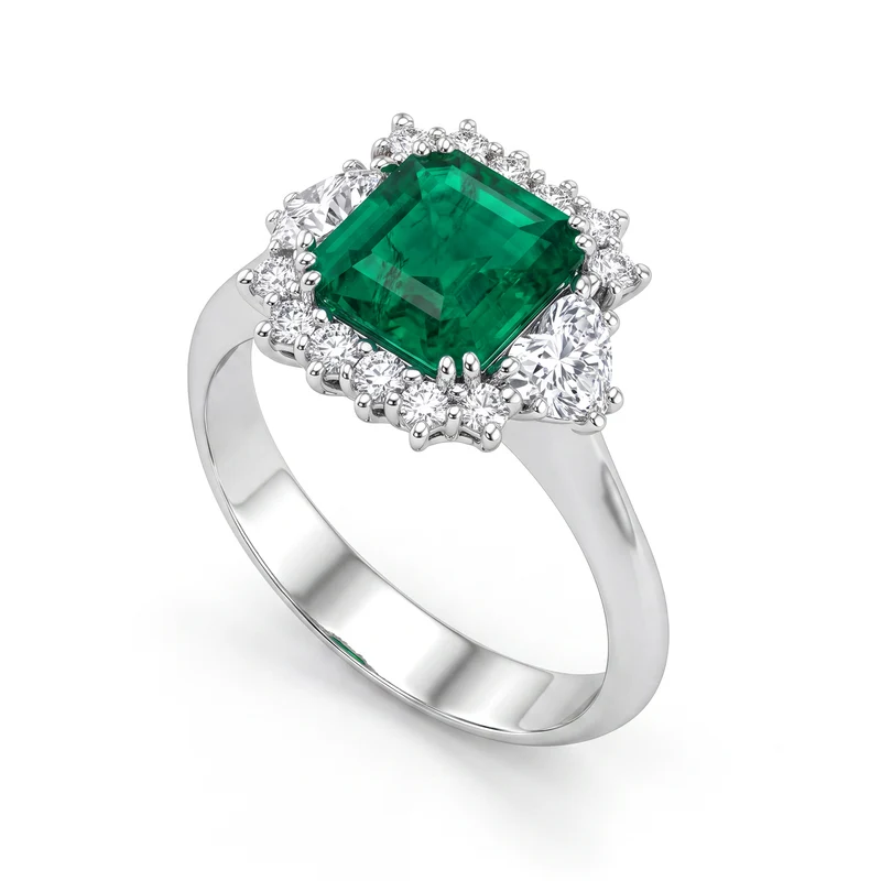 World Diamond Group anello con diamanti e smeraldi APU448DISM-20364110006