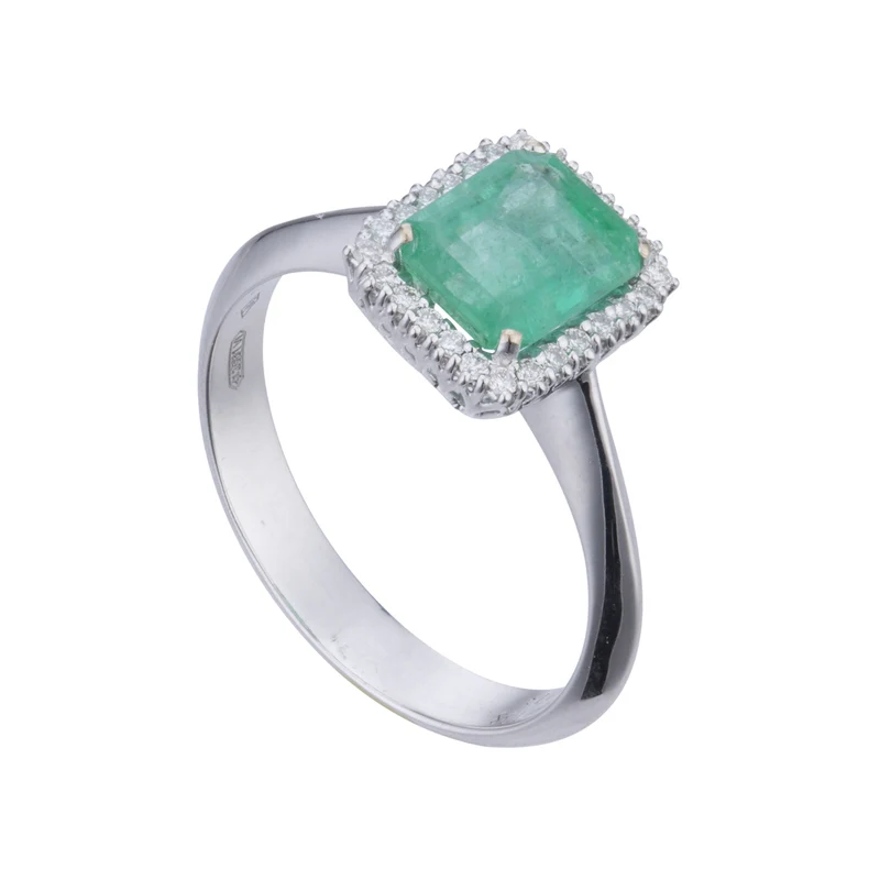 Golay anello con diamanti e smeraldi APU447DISM-20357110017