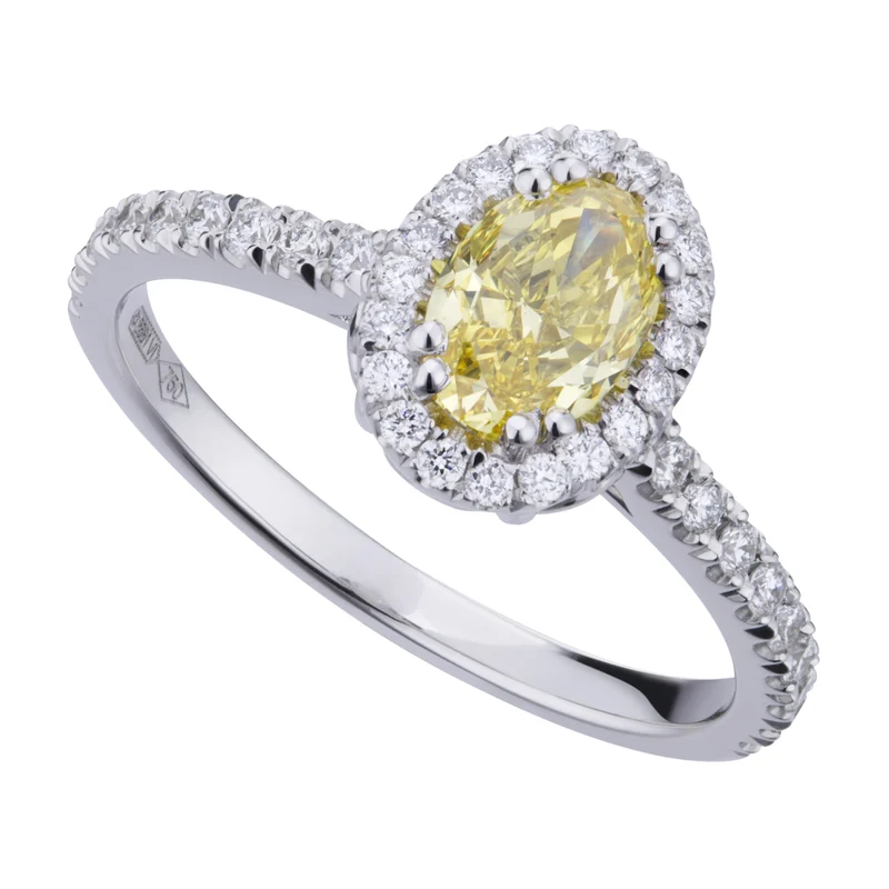 Golay anello fancy yellow cen ovale contorno diamanti APU392DIFY-20014110109