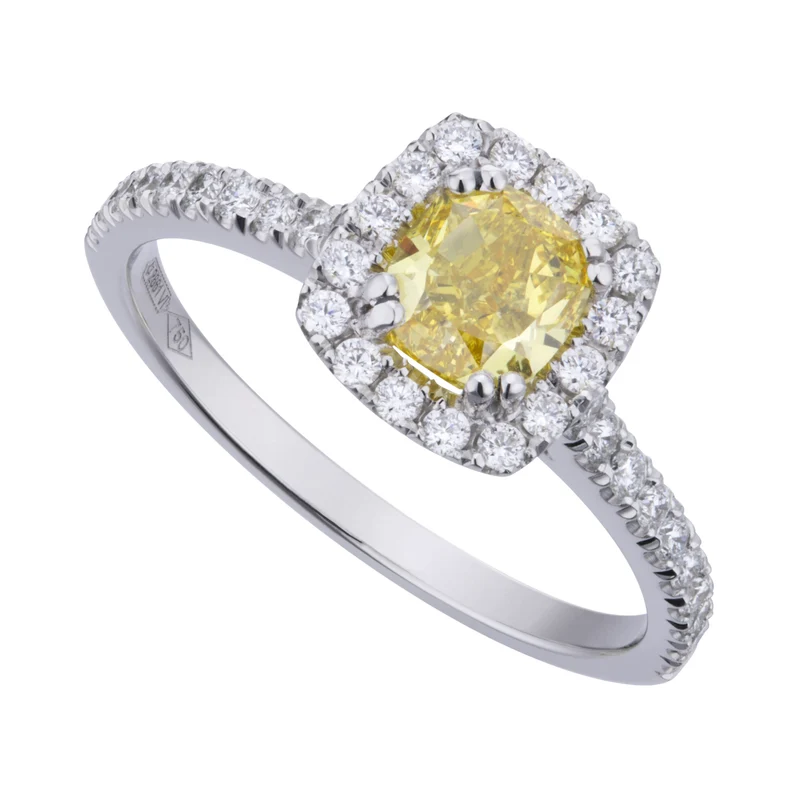 Golay anello fancy yellow contorno diamanti APU386DIFY-20014110103