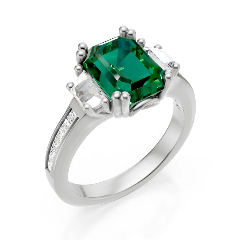 World Diamond Group anello smeraldo e diamanti APU384DISM-20013110062