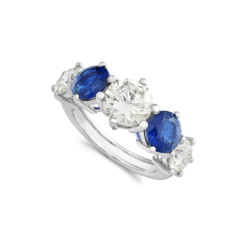 Golay anello diamanti e zaffiri APU373DIZB-19317110049