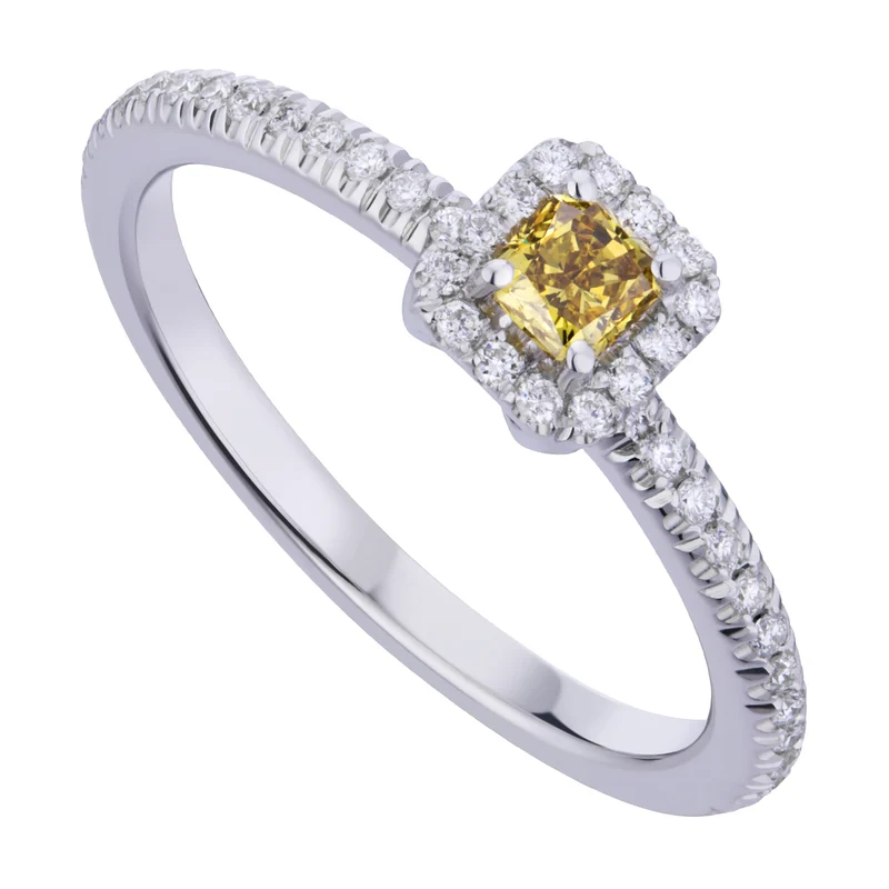 Golay anello fancy yellow contorno diamanti APU362DIFY-19354110020