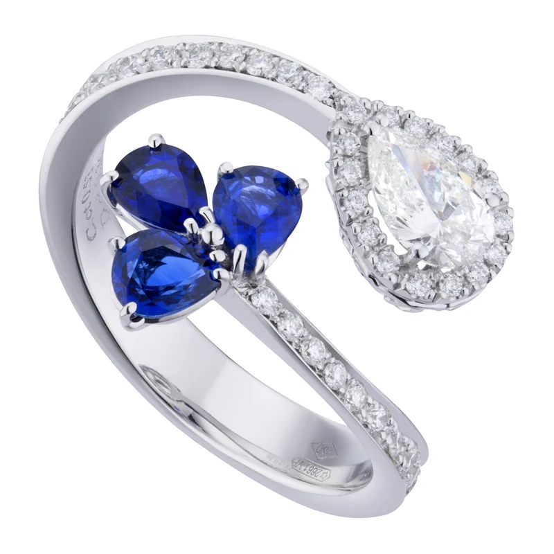 Golay anello diamanti e zaffiri APU349DIZB-19249110033