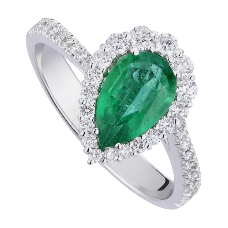 Golay anello smeraldo e diamante contrarier APU329DISM-19133110069