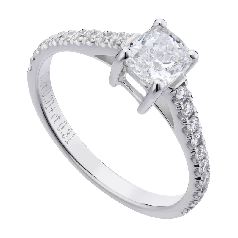 Golay anello con diamante cushion ct 0,92 APU300DI-19023110002