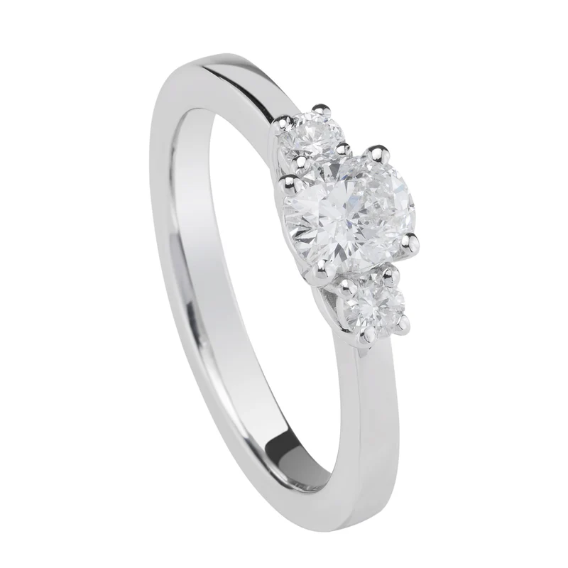 Golay anello trilogy centrale ovale ct 0,50 APU239DI-18039110121