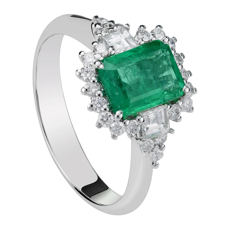 Golay anello smeraldo 6x8 ott con princess APU224DISM-17336110009