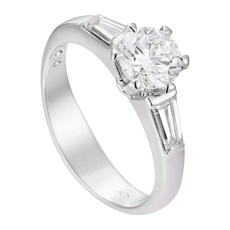 Golay anello solitario 6 griffe + tepper laterali APU023WDI-20357110012