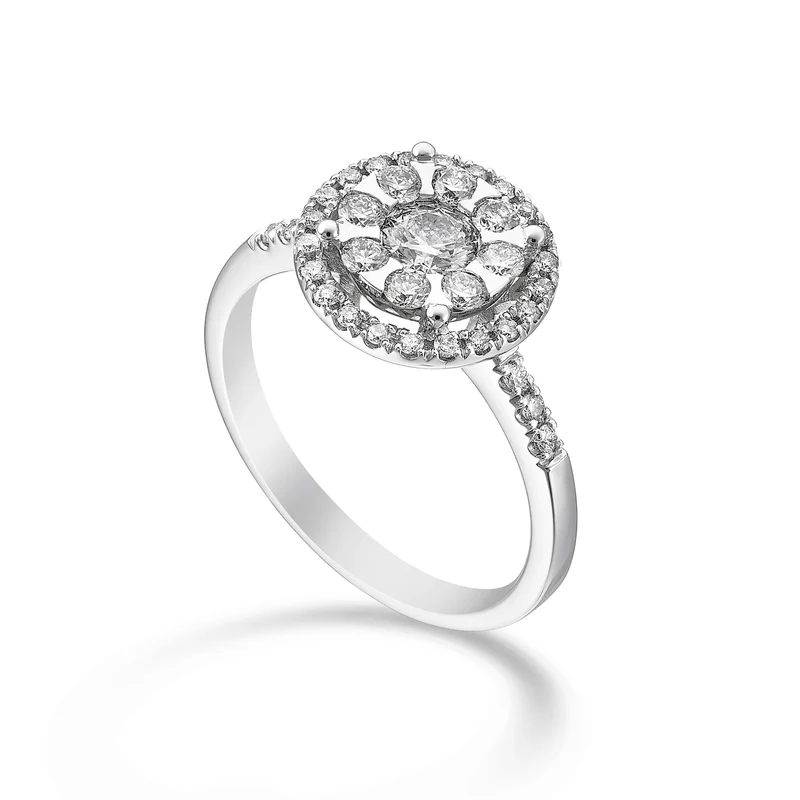 Golay anello multipietra cen ct 0,30 gambo e cont.incass AMPC006DI030-24155110038