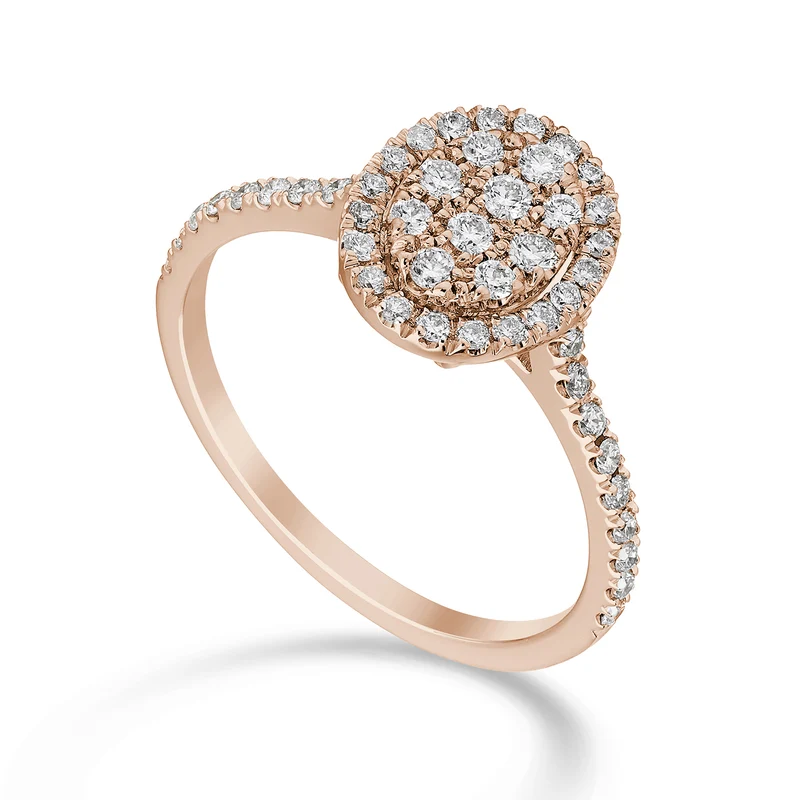 Golay anello multipietra ovale e gambo incass. oro rosa AMPC002DIR-23088110031