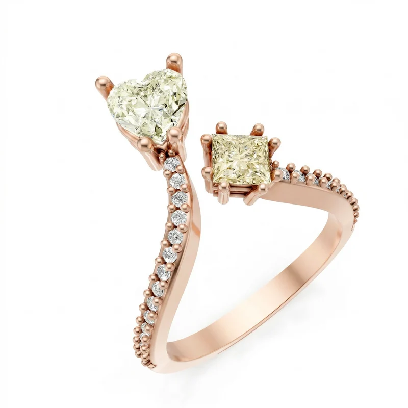 Golay anello diamanti forma fancy yellow gambo incassato AMP692DFYR-26103110146