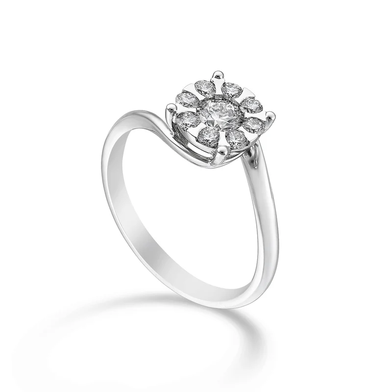 Golay anello multipietra centrale ct 0,17 AMP005DI017-24155110030